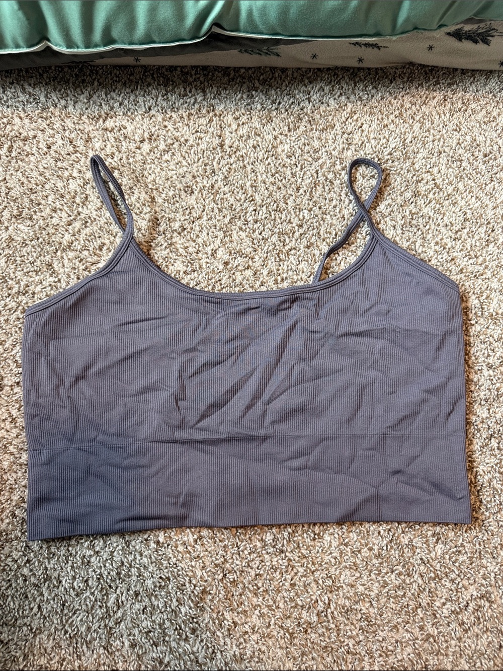 Athleta Ribbed Spaghetti-Strap Crop Tank